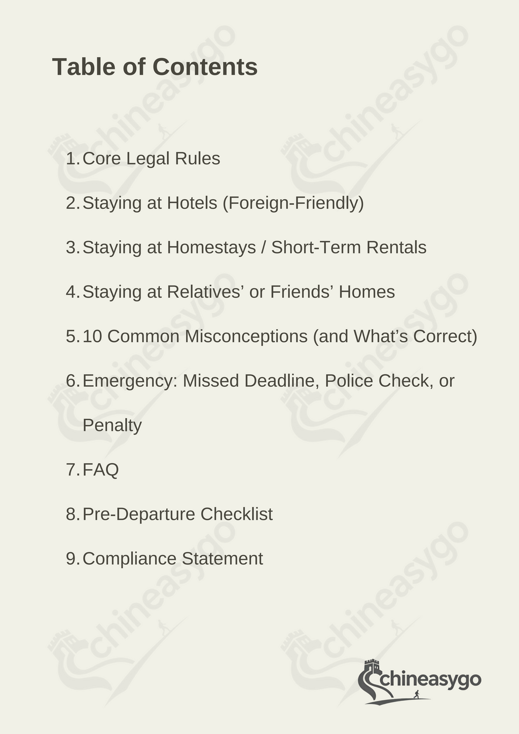 China Travel Guide: Accommodation Registration