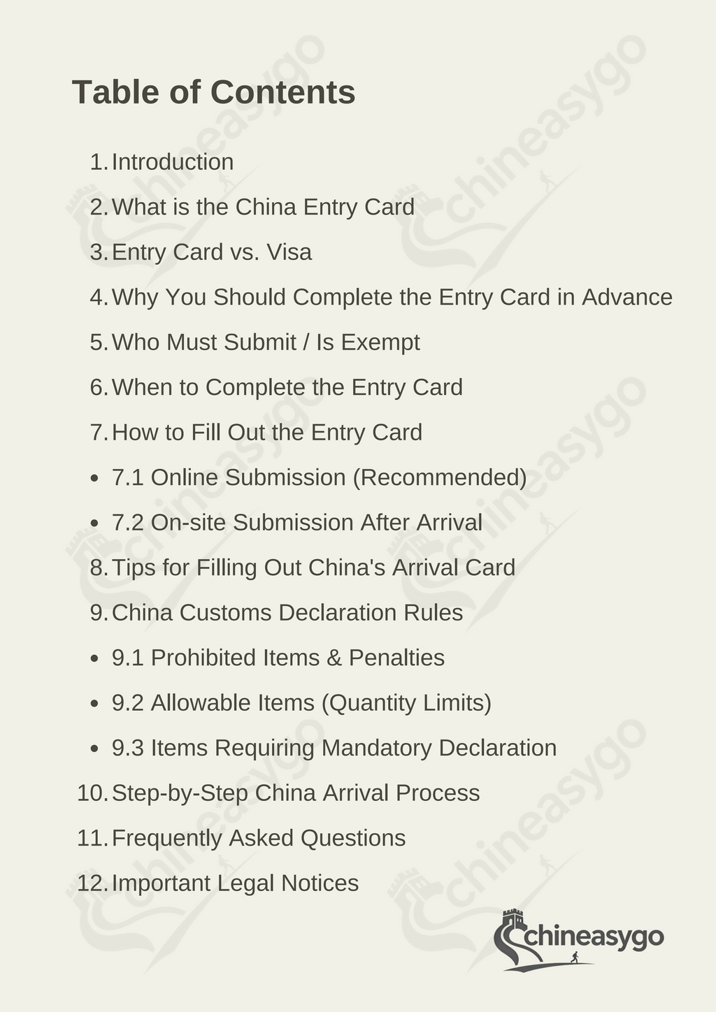 China Travel Guide: Entry Registration